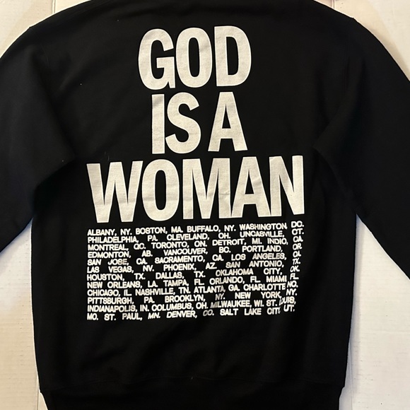 Ariana Grande Official Sweetner Tour Exclusive God Is A Woman Crewneck - Picture 4 of 5